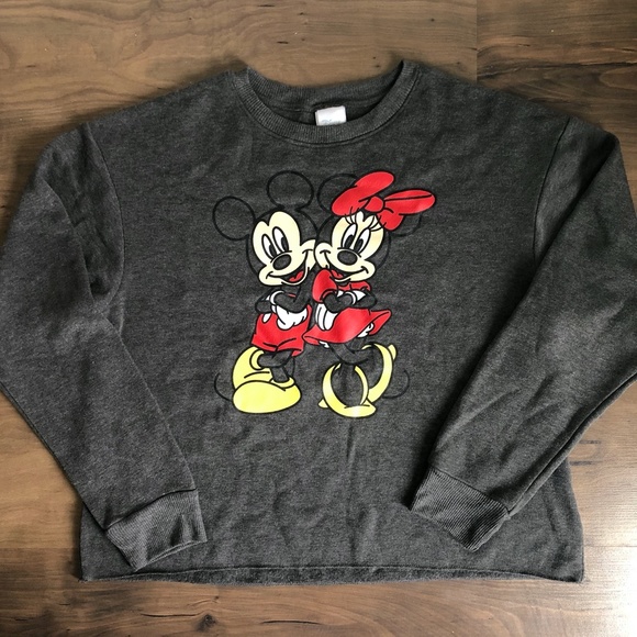 Disney Minnie Mickey Sweatshirt Top Black M - Picture 5 of 5